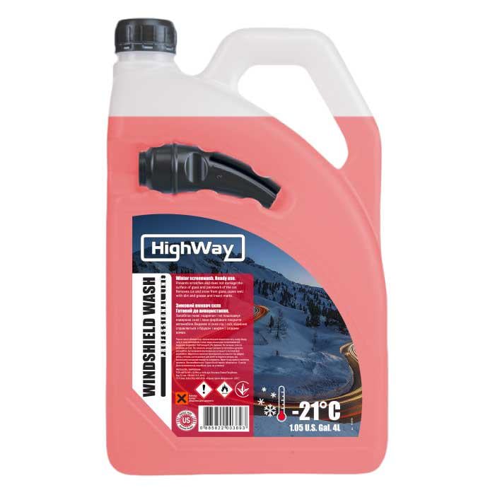 Омивач скла зимовий HighWay -21°C 4 л 10137 Червоний (193094)