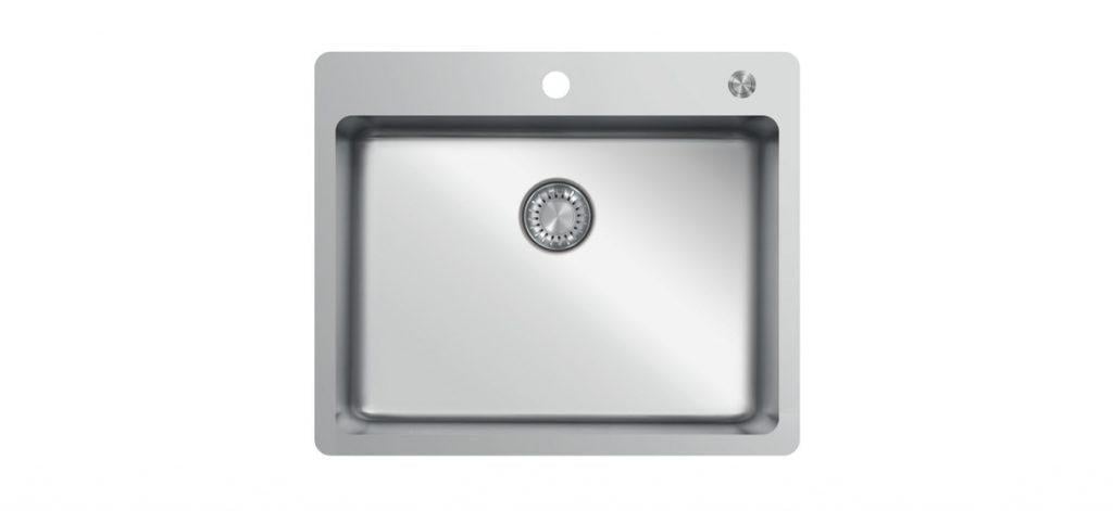 Мойка кухонная Ukinox MEP 600.500 GT 10K полированная и корзина