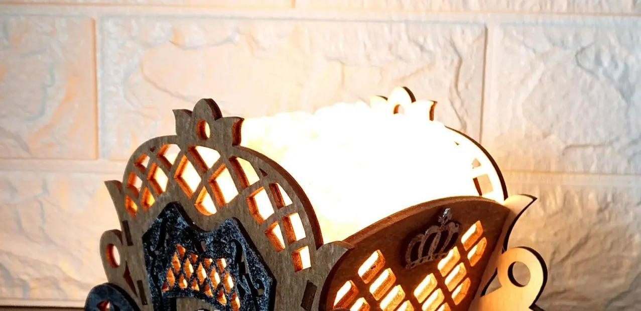 Светильник-ночник с регулируемой яркостью из соли 1,1 кг (К03004-3) - фото 9