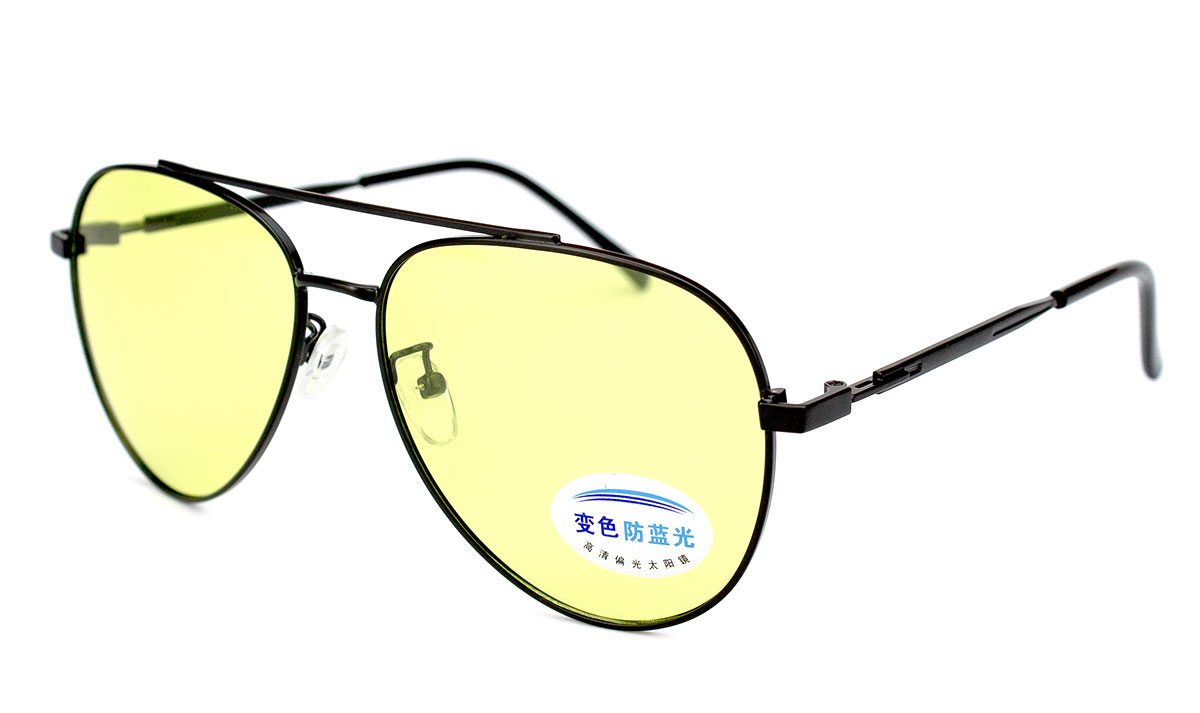 Окуляри чоловічі антифара Viscap 8395-C3-1 з металевою оправою на широке обличчя Чорний (40475)