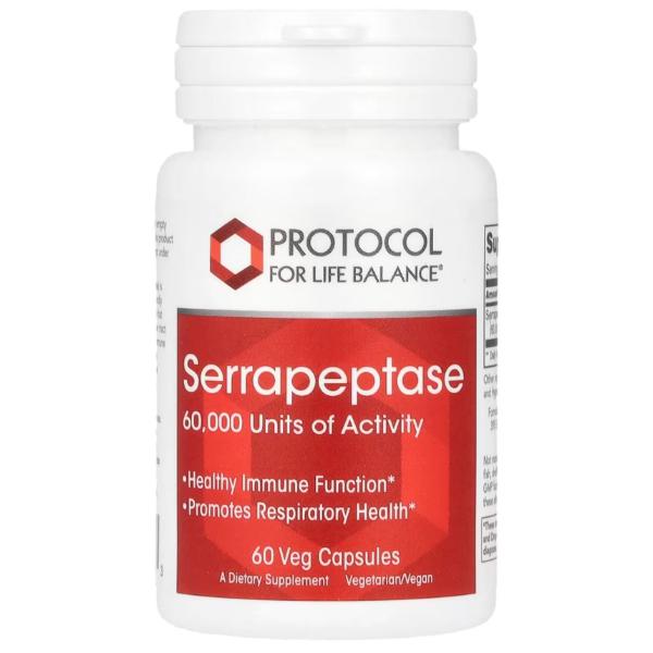 Натуральная добавка Protocol for Life Balance Serrapeptase 60 000 Units of Activity 60 вег. капс. (23712949) Натуральная добавка Protocol for Life Balance Serrapeptase 60 000 Units of Activity 60 вег. капс. (23712949)