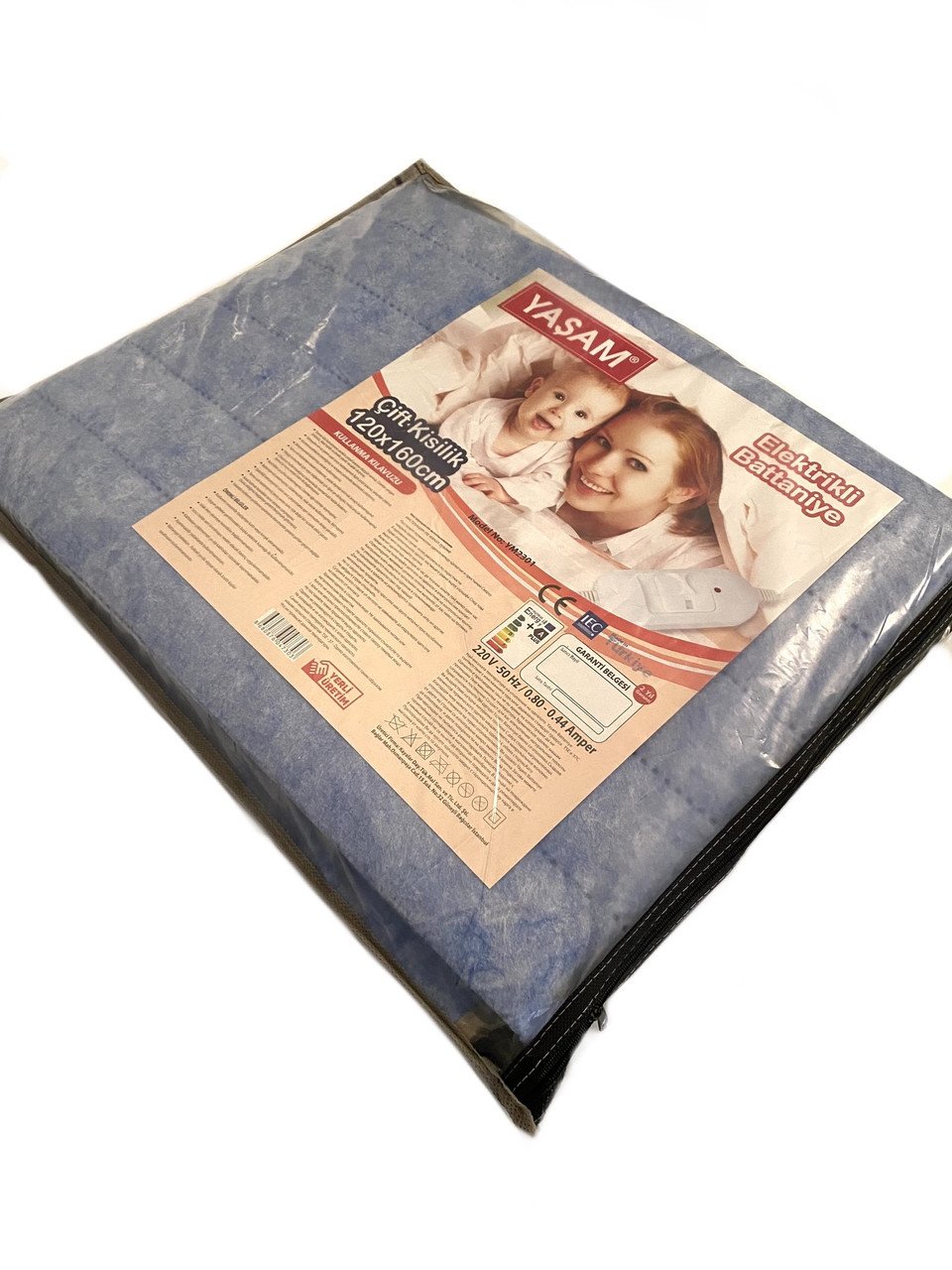 Электропростынь двуспальная YASAM 120х160 см Голубой (YM2301-03) - фото 2 Электропростынь двуспальная YASAM 120х160 см Голубой (YM2301-03) - фото 2