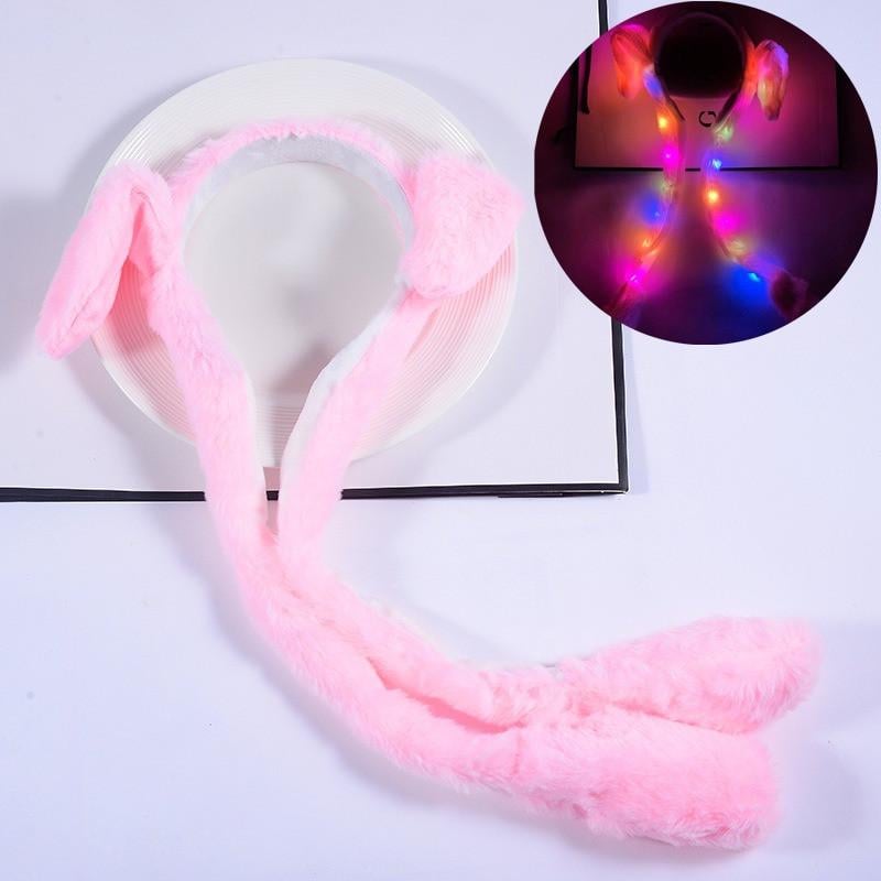 Обруч Заяц с поднимающимися ушами Розовый (2316186053) - фото 3