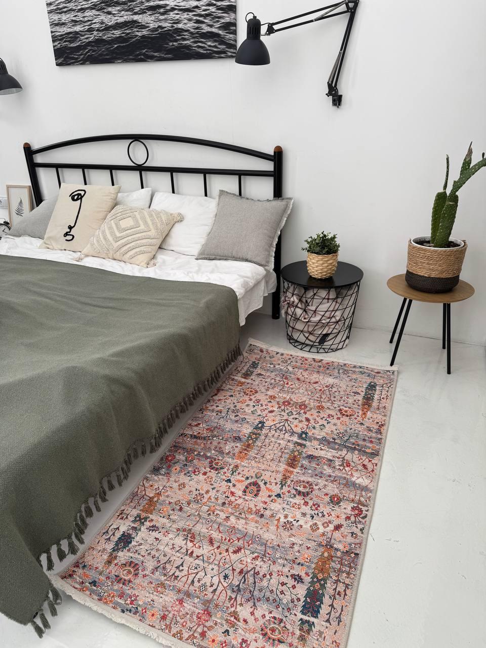 Килим безворсовий Квітучий Сад з шенілу та бавовни 80х200 см (ELF062)