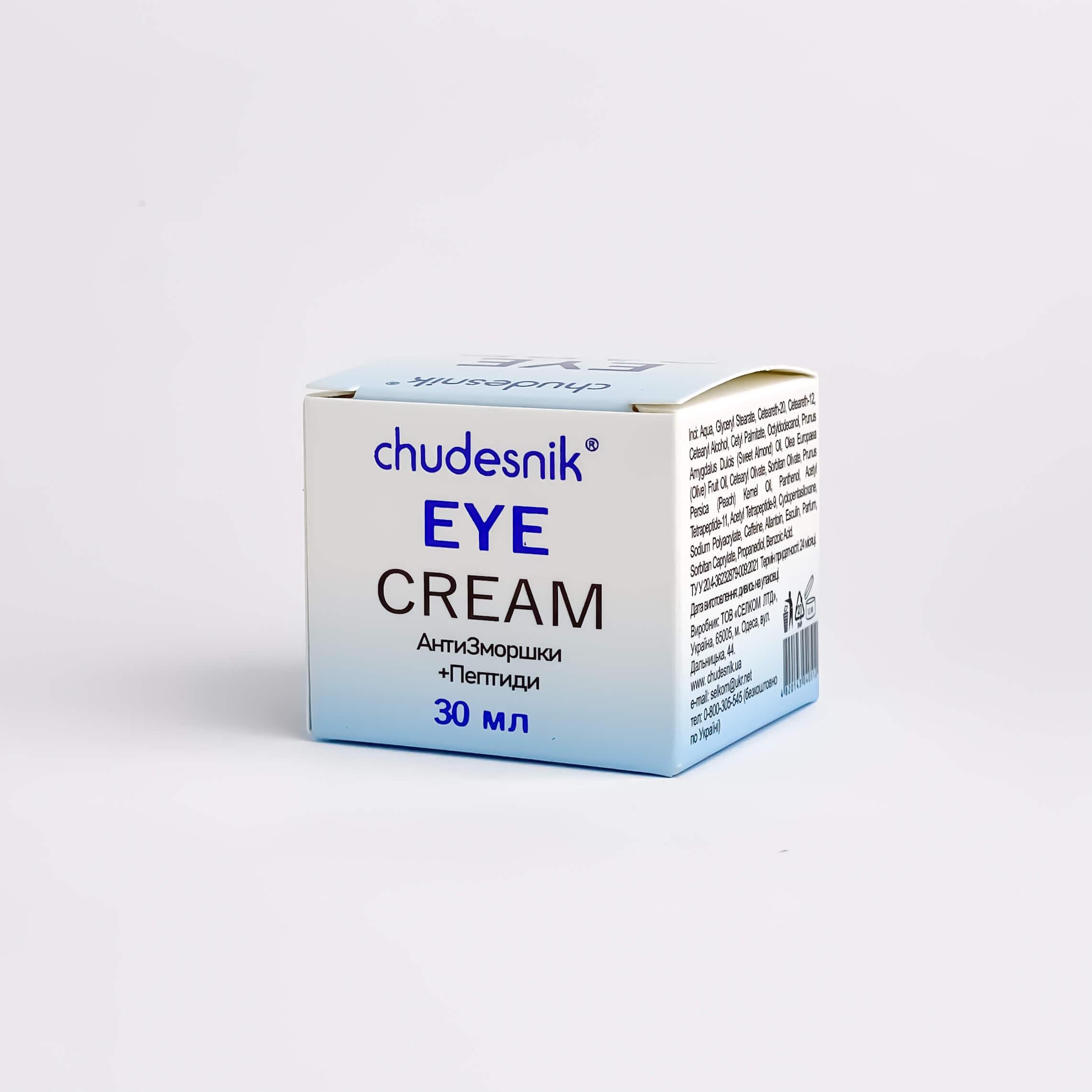 Крем під очі з пептидами "Chudesnik - Eye cream" засіб від зморшок 30 мл (1008746-Other)