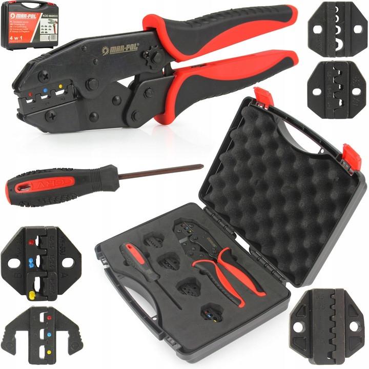 Кліщі-кримпер для роз'ємів Mar-Pol M49533 матриці 5 шт. та кейс