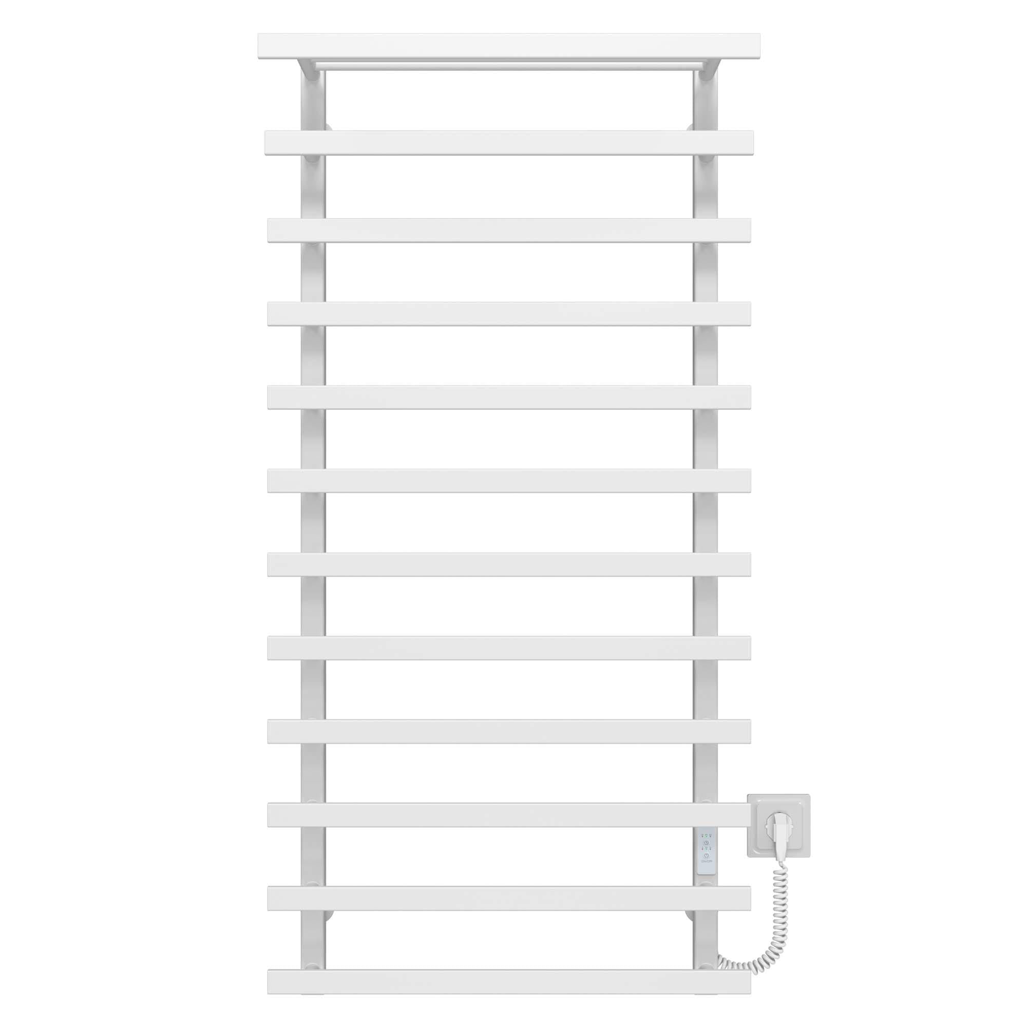 Полотенцесушитель электрический Deffi Agata П12 WD04 нержавеющая сталь 400x1200 мм Белый (A.AG.120.40.12.E.W.R.4)
