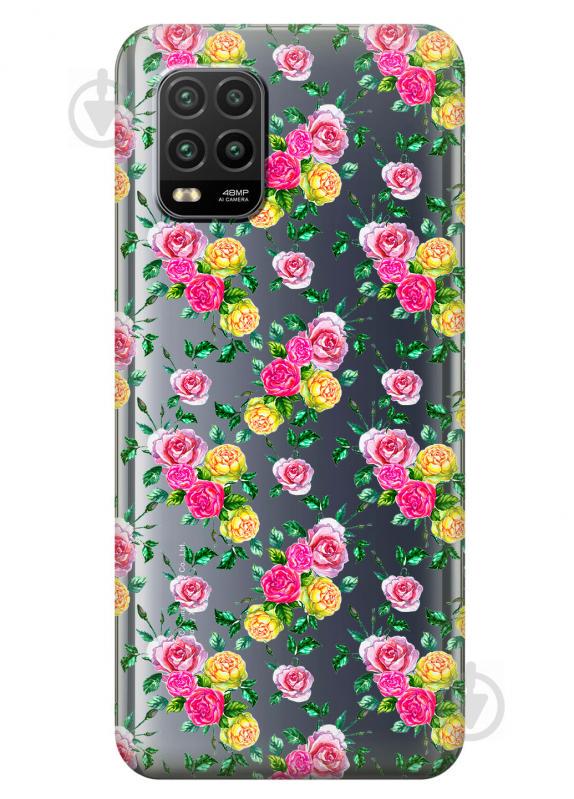 Cиликоновый чехол iSwag для Xiaomi Mi 10 Lite Розы (KS2226)