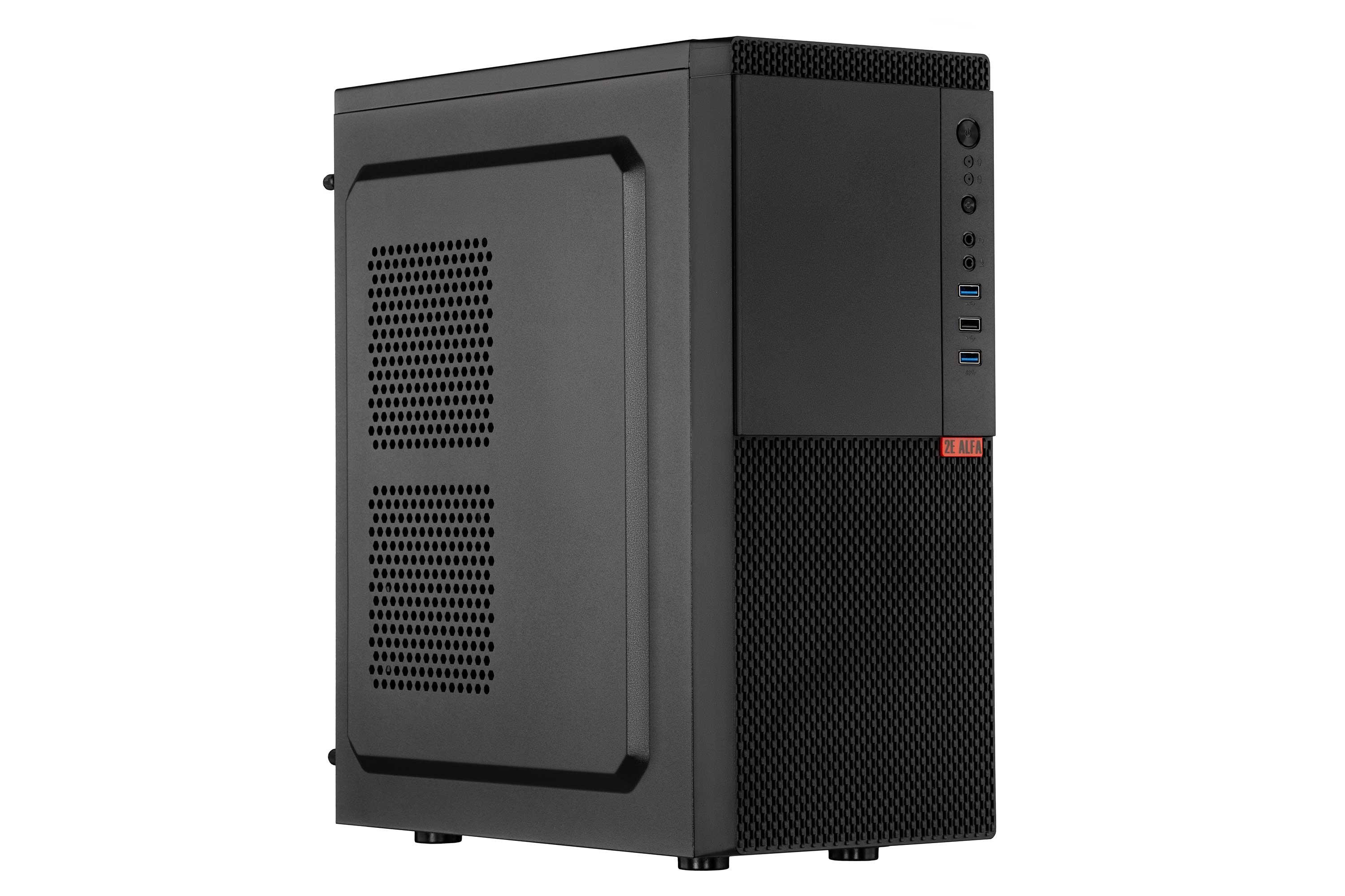Корпус для комп'ютера 2E Alfa E130 Mid Tower стандратний офісний Чорний (2E-E130)
