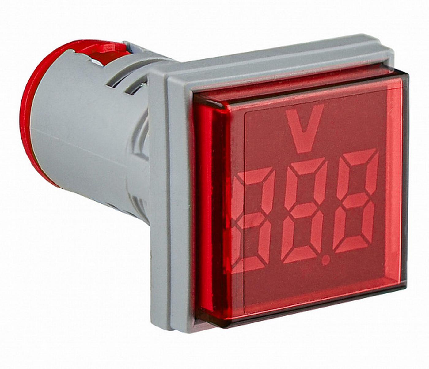 Светосигнальная арматура АСКО-УКРЕМ с индикатором напряжения АС серии U-ADM-V квадратная ᴓ22 мм Красный (00000055165)