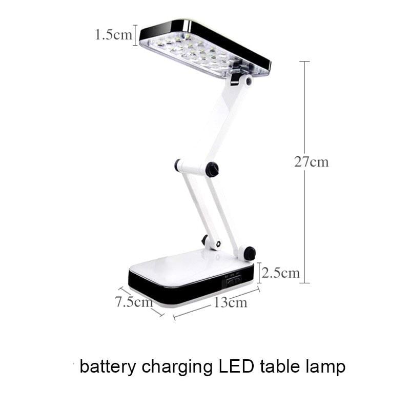 Лампа настільна акумуляторна LH-666 24 LED 2 W Білий/Чорний (1009708-White) - фото 8