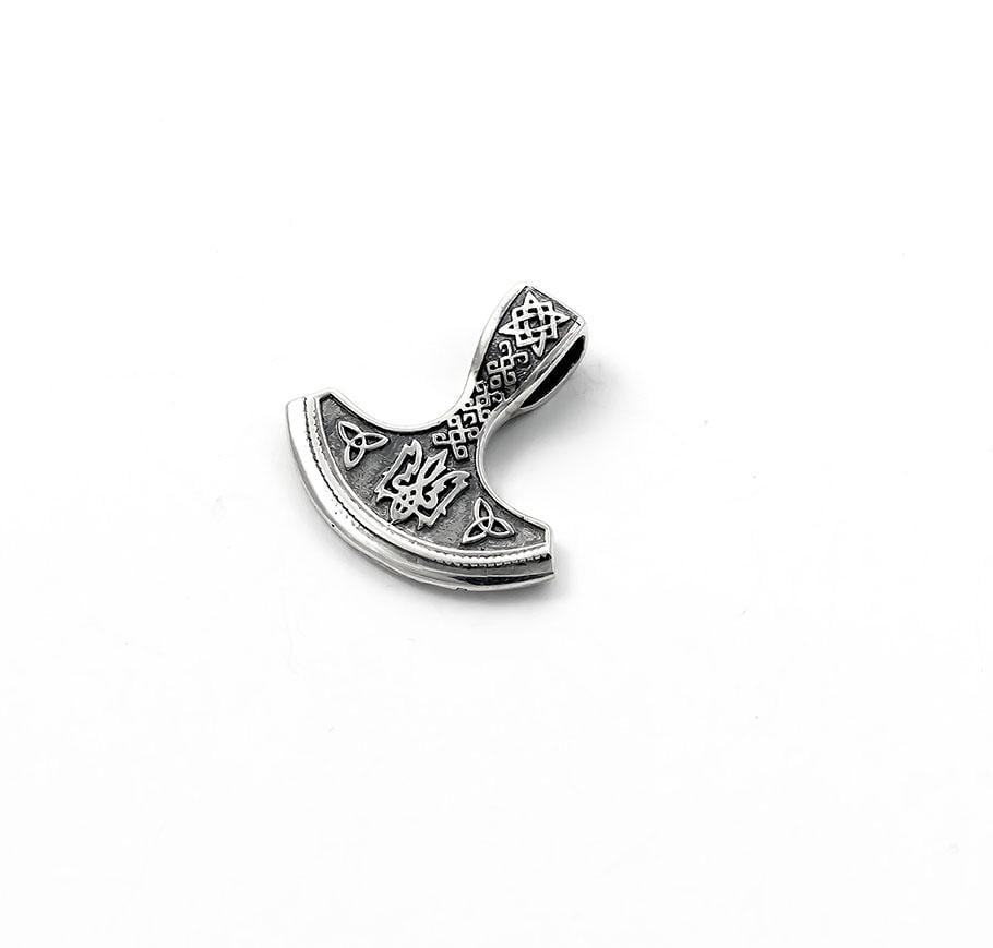 Кулон оберег Maxi Silver 8988 Топор перуна с Трезубцем (88988)