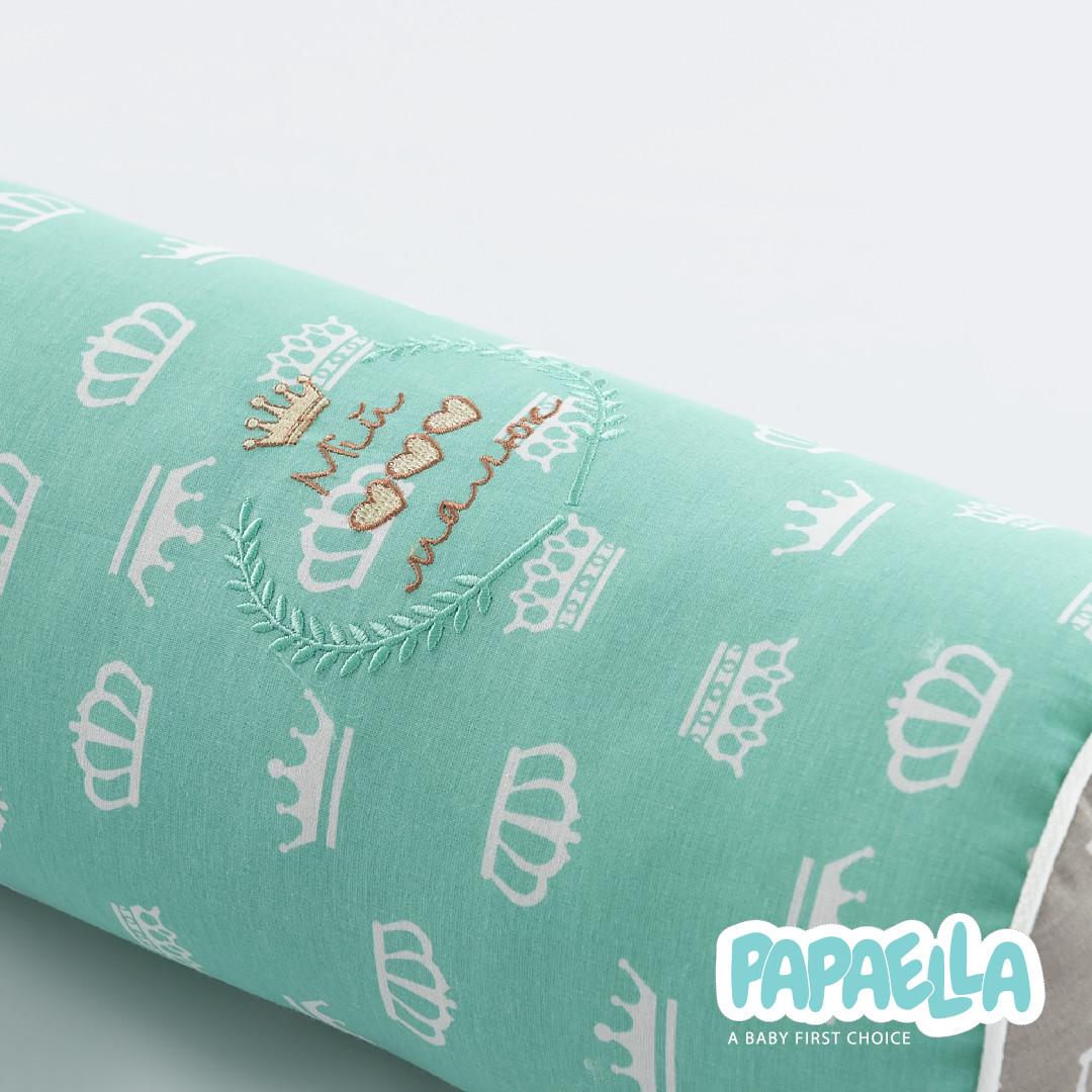 Набор защитный в кроватку IDEIA Papaella бортик/валик 120x15/60x15 см Бежевый (25897625) - фото 4