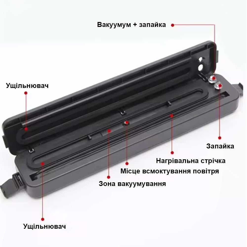 Вакуумный упаковщик Vacuum Sealer Z с рулоном автоматический 25 см 90 Вт (SS-124) - фото 5 Вакуумный упаковщик Vacuum Sealer Z с рулоном автоматический 25 см 90 Вт (SS-124) - фото 5