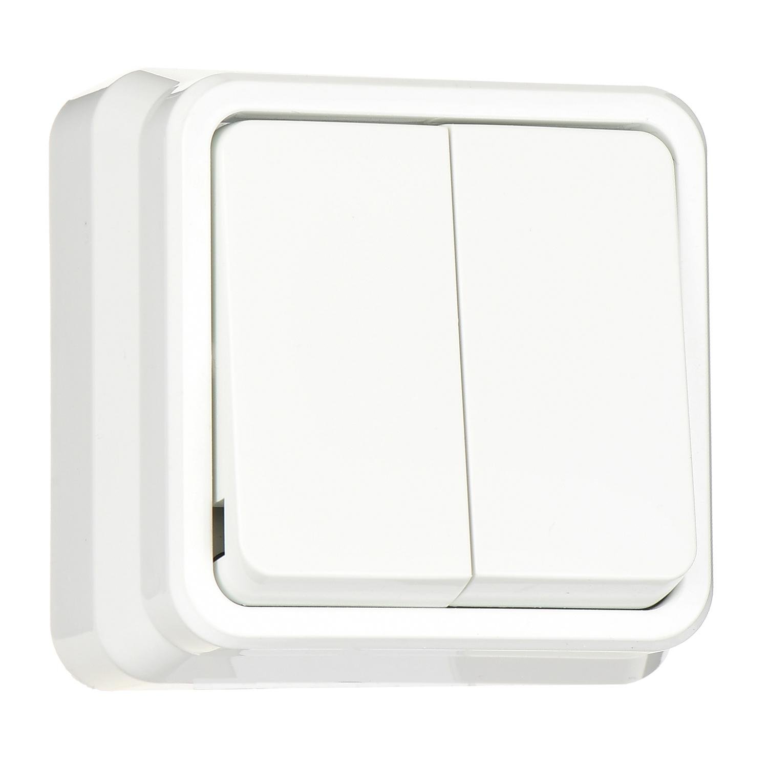 Вимикач двоклавішний Gunsan Misya Білий (MS 05 11 103) - фото 1 Вимикач двоклавішний Gunsan Misya Білий (MS 05 11 103) - фото 1