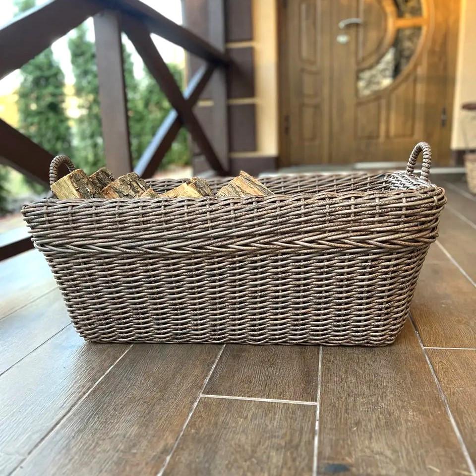 Дровница для печи из ротанга 40 л (27709696)