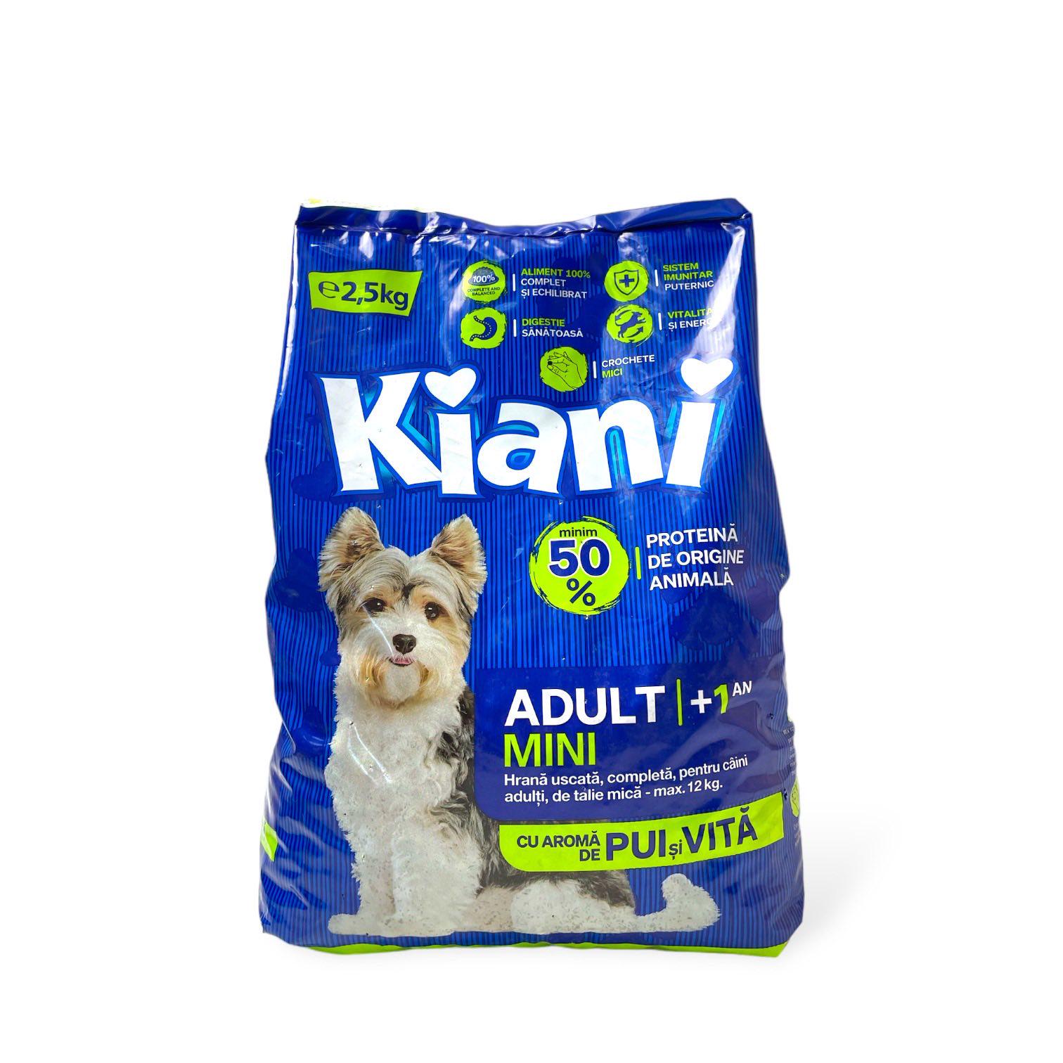 Корм сухой KIANI DOG MINI для взрослых собак маленьких пород курица с говядиной 2,5 кг - фото 1