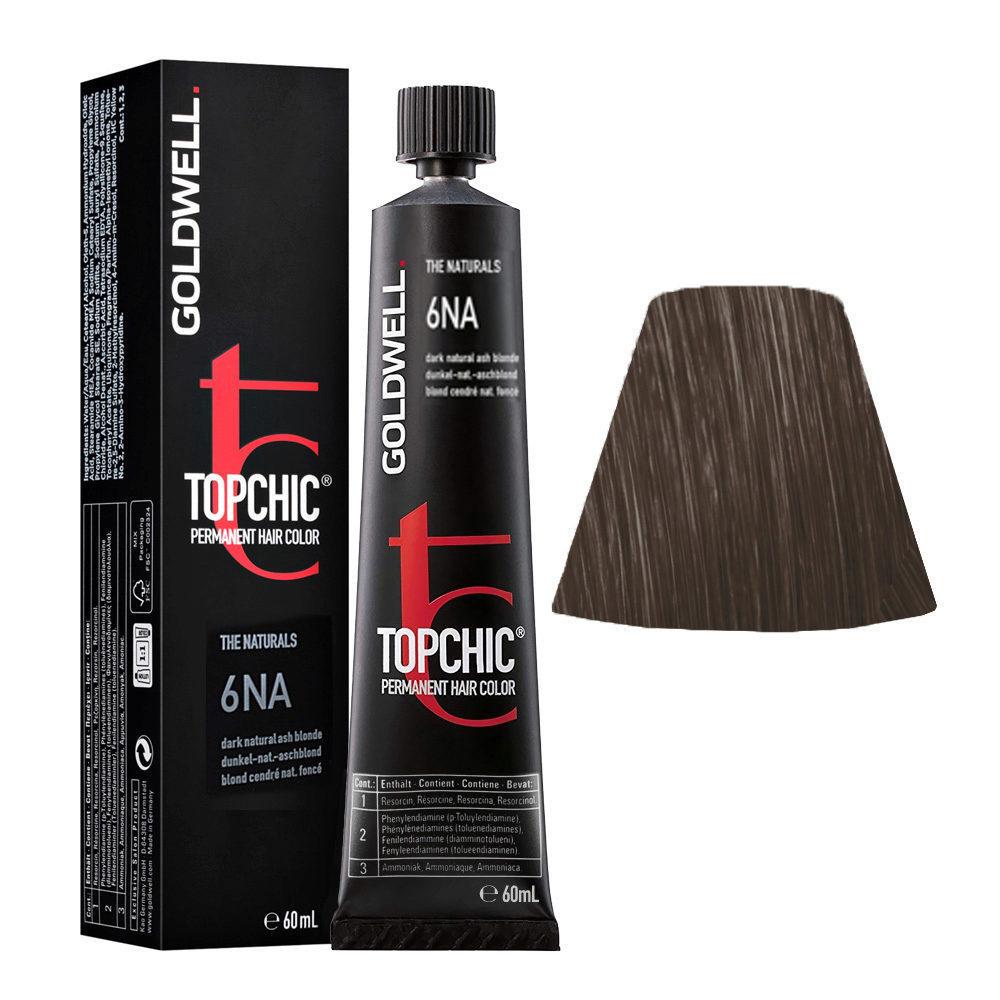 Краска для волос Goldwell Topchic Hair Color Coloration 6NA Dark Natural Ash 60 мл (4021609000259)