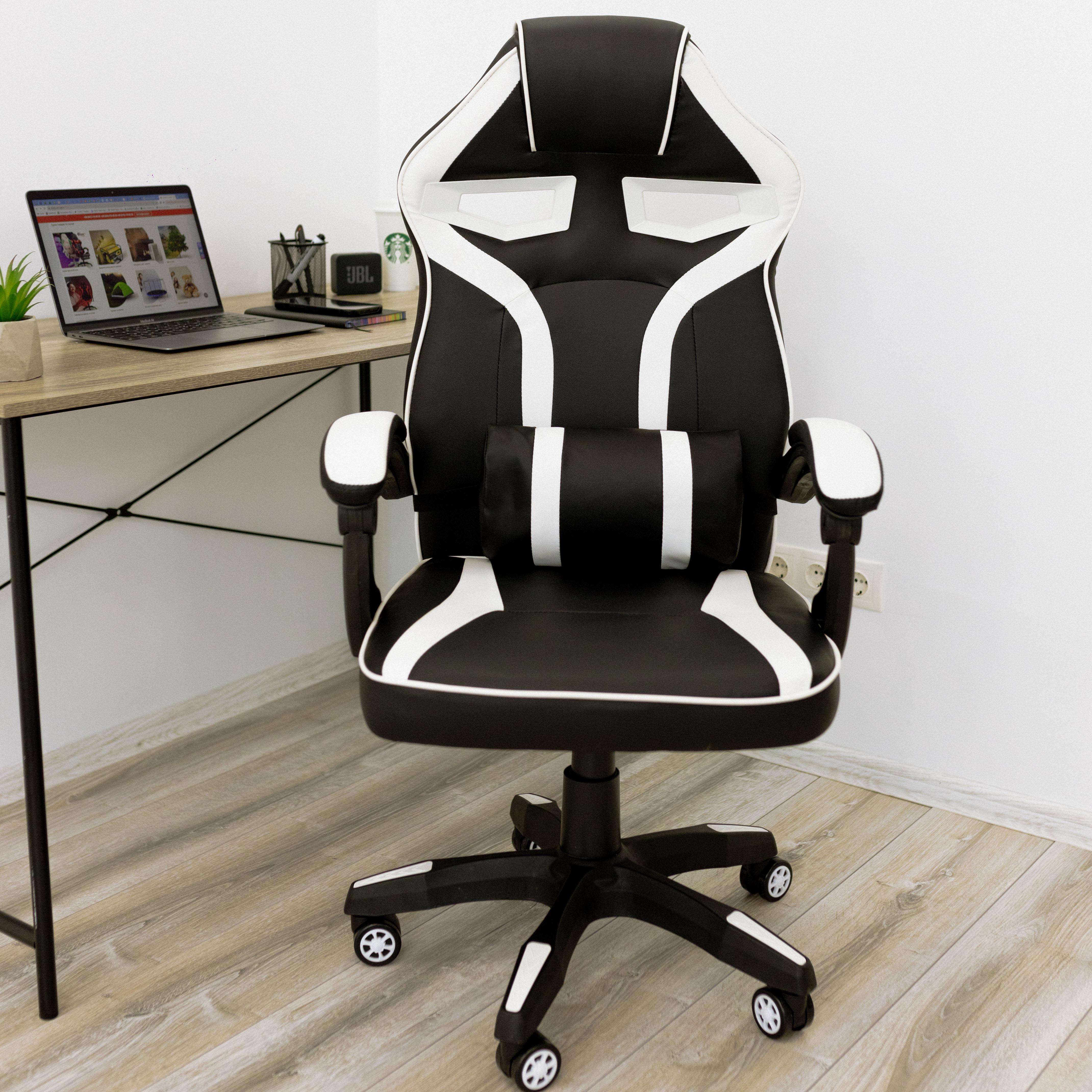 Крісло комп'ютерне геймерське 4Points NT з подушками для дома та офісу Білий (40014) - фото 2