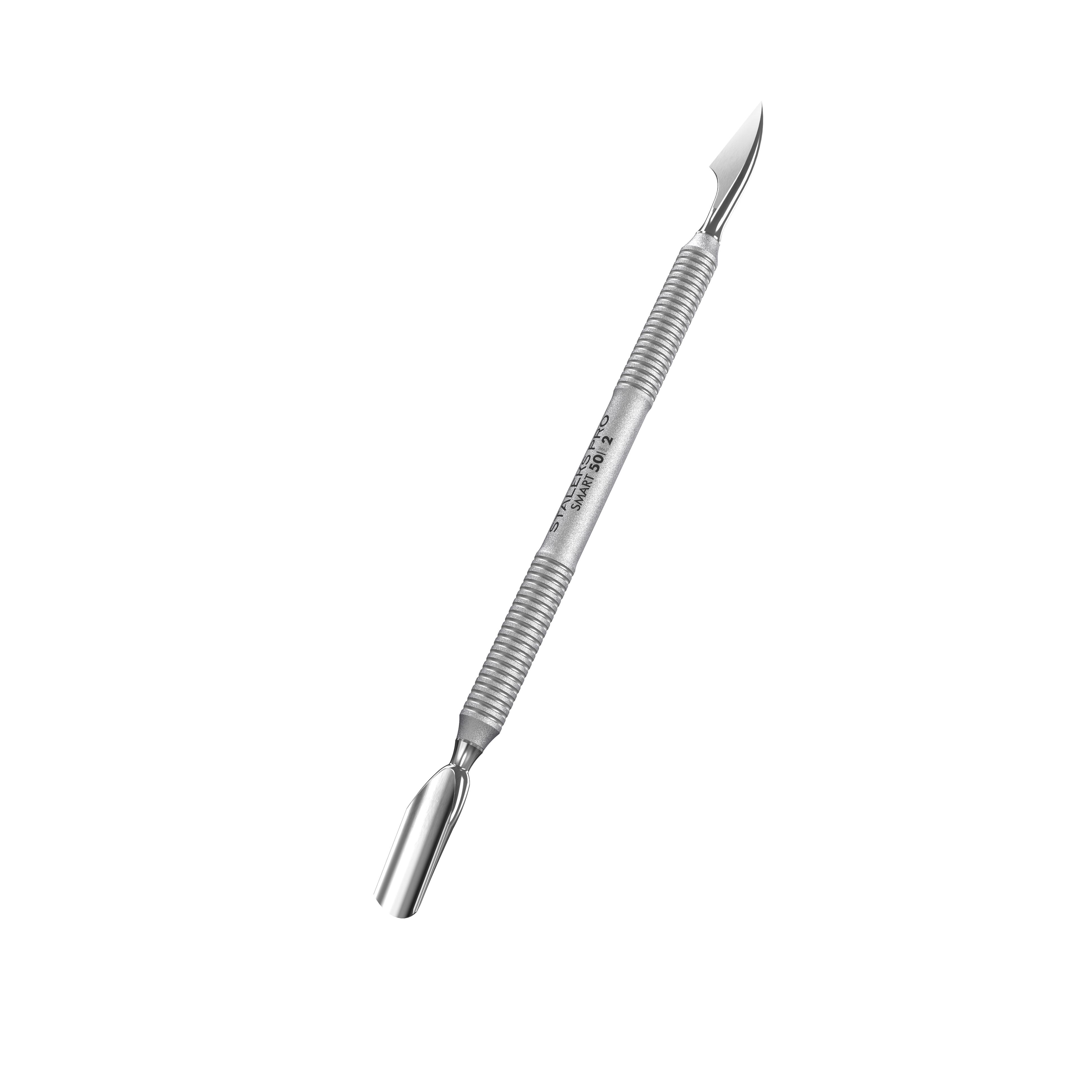 Лопатка маникюрная STALEKS SMART 50 TYPE 2 пушер округлый узкий и топорик (PS-50/2)