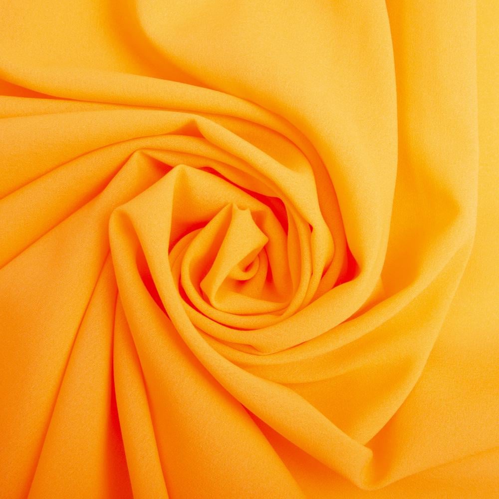 Ткань шифон Мосс креп Неон оранжевый (24683)