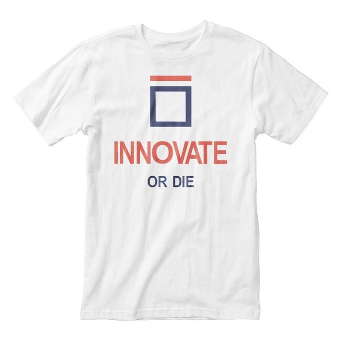 Футболка мужская "Innovate or Die" XL Белый (BD-000001648)