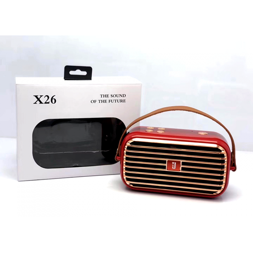 Колонка портативная Bluetooth Красный (X26)