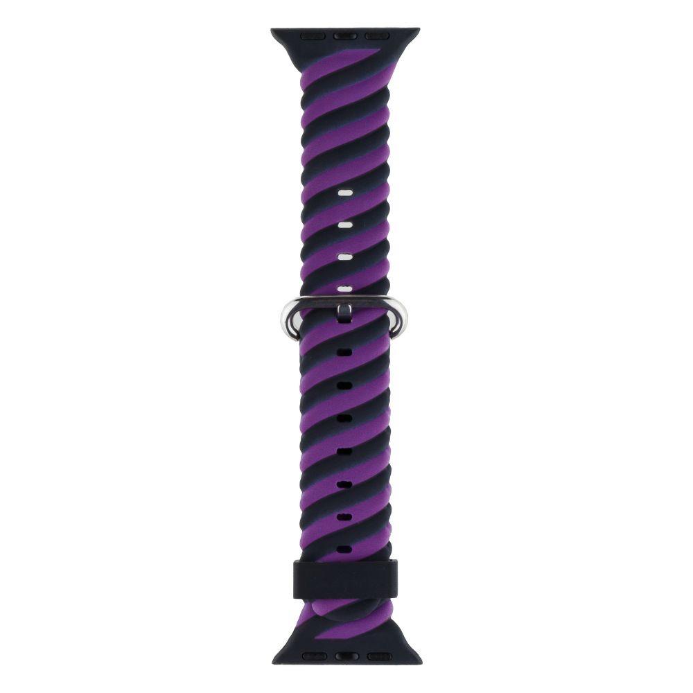 Ремешок для Apple Watch 42-44 mm Colour Bar Black-Violet (29caa1-14721)