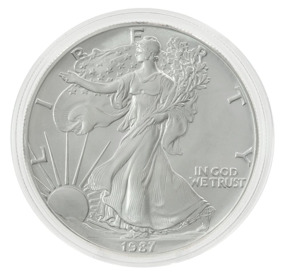 Колекційна монета США 1 долар 1987 срібло UNC Свобода Американський срібний орел 1 унція/31,1 г (М21201)