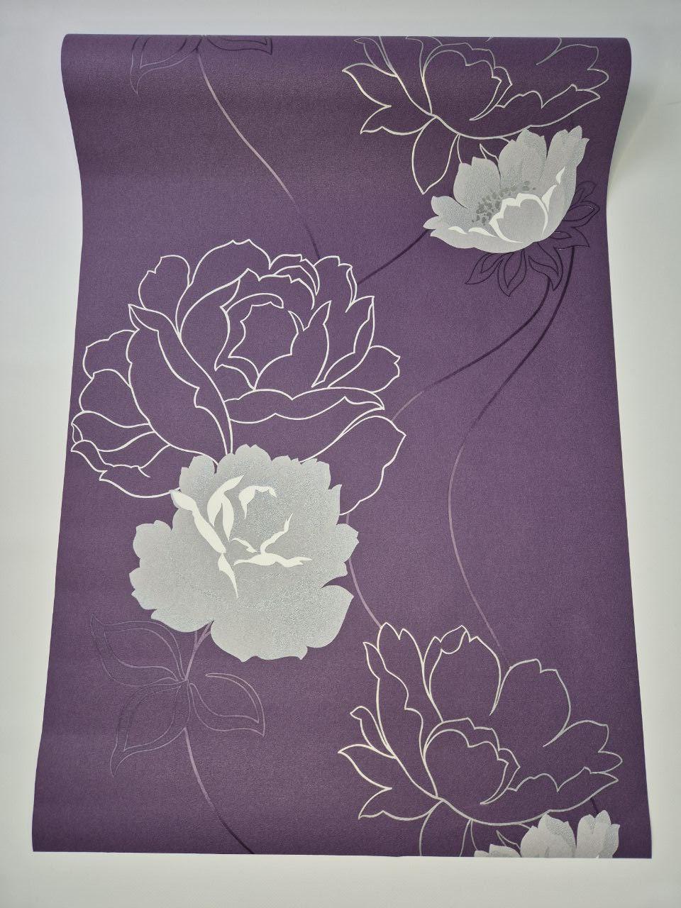 Шпалери вінілові Marburg 6465-30 з квітковим візерунком для спальні/вітальні/передпокою/дівочої кімнати 10x0,53 м Фіолетовий (2560385284) - фото 5 Шпалери вінілові Marburg 6465-30 з квітковим візерунком для спальні/вітальні/передпокою/дівочої кімнати 10x0,53 м Фіолетовий (2560385284) - фото 5