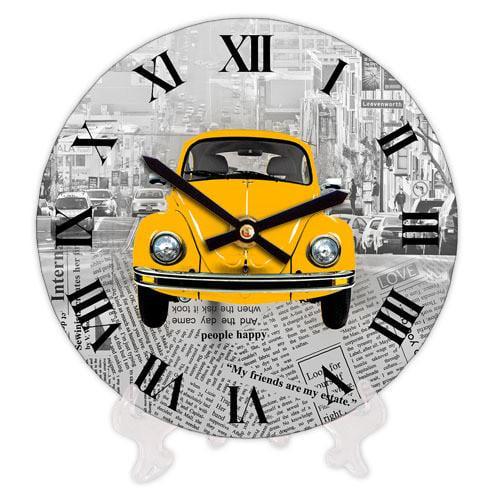 Часы настенные круглые Presentville Автомобиль Жук 18 см (CH18 P 15S093)