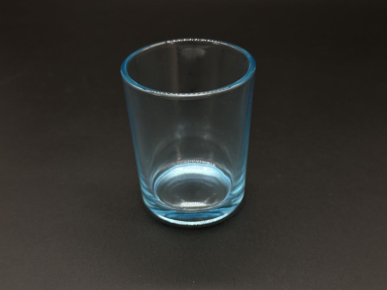 Баночка скляна для свічок 6,5х5,5 см 90 мл Блакитний (STN-03-2)