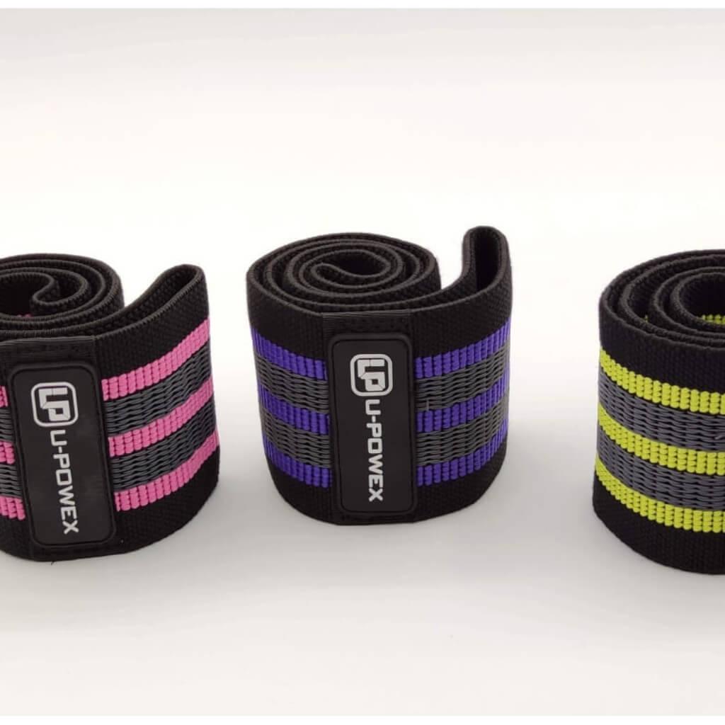 Набор тканевых резинок для фитнеса и спорта U-Powex Pro с мешочком для хранения 3 шт. - фото 6