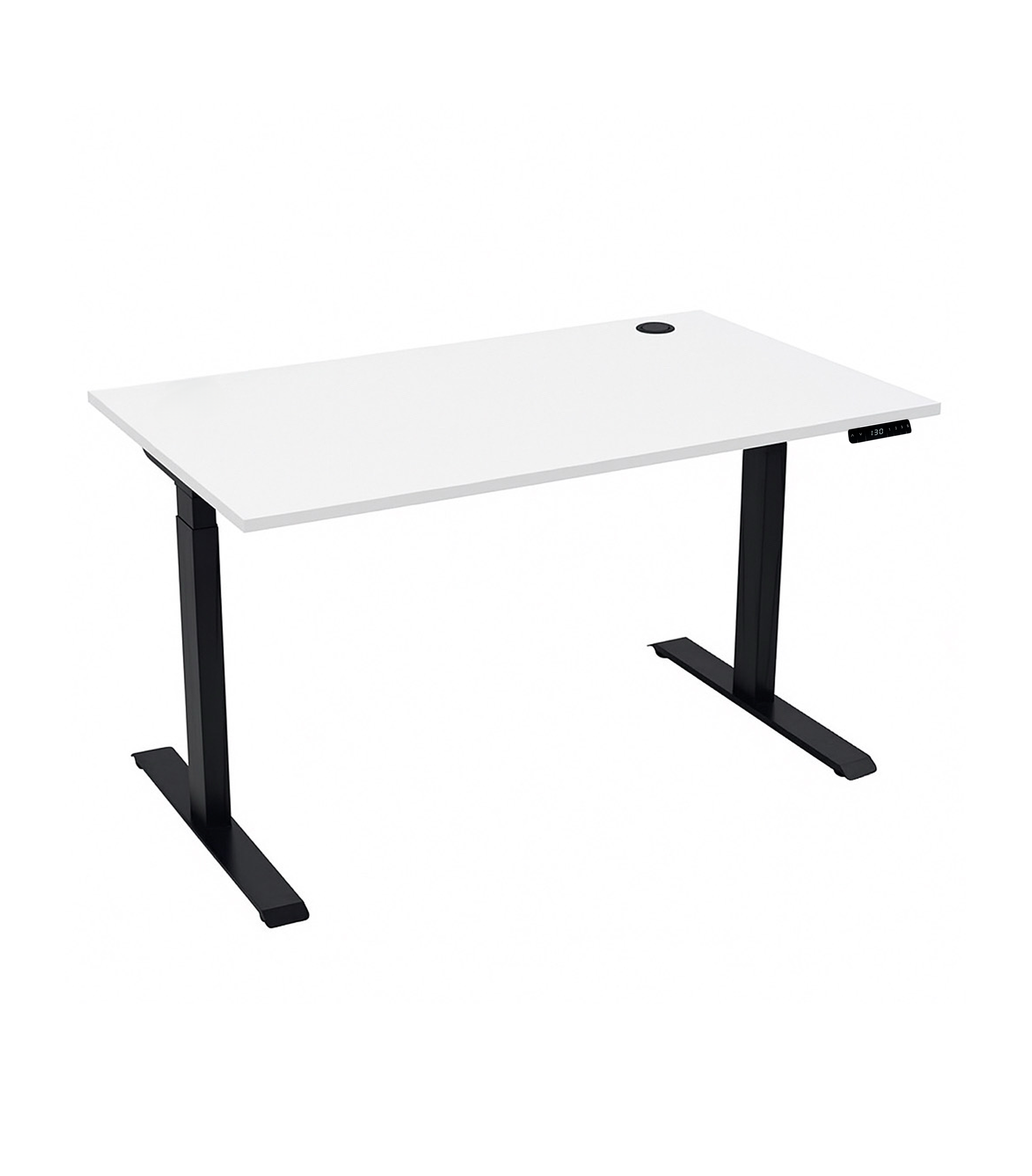 Стіл Almant з електричним регулюванням висоти двомоторний Чорний/Білий (699102ЧБіл)