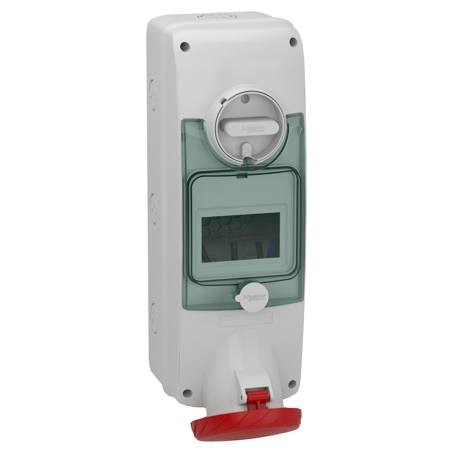 Силовая розетка Schneider Electric Mureva 3P+N+E 63А 415 В стационарная IP65 Красный (PKB63Q535)