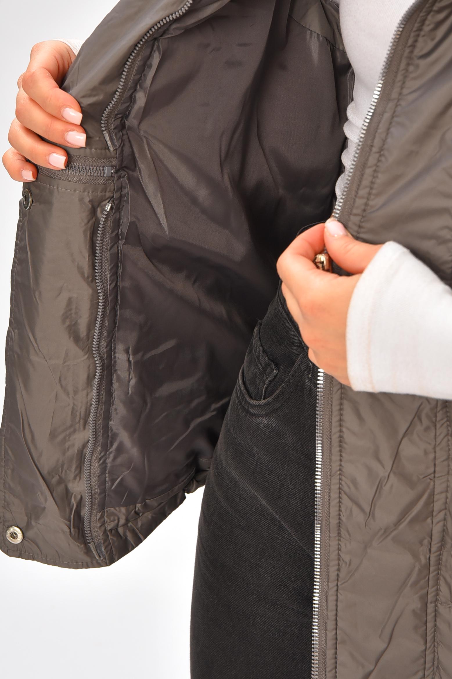 Жилетка жіноча однотонна 206120 2XL Сірий - фото 4