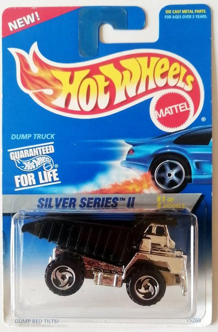 Игрушечная машинка Hot Wheels Dump Truck CAT 1996 Silver Series II №420 Chrome (15268)