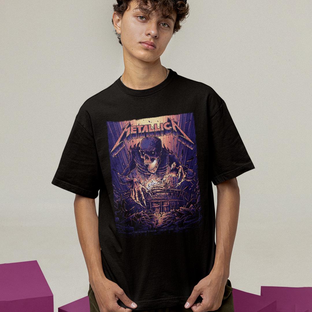 Футболка унисекс Metallica Twickenham Stadium London 2XL Черный (32700932)