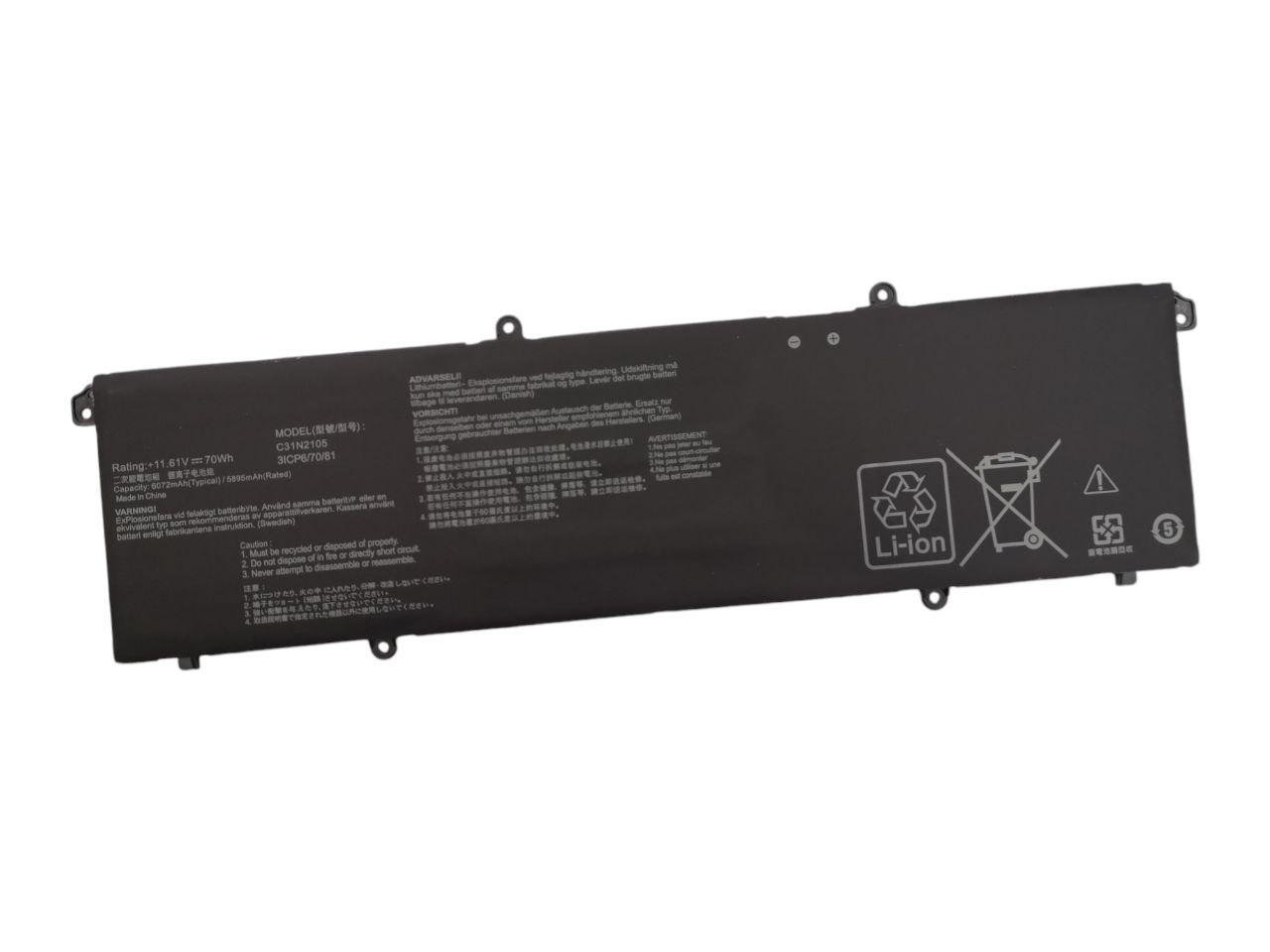 Акумулятор для Asus K3502Z/X1403/M3402R/M5402/M5602/TP3402/C31N2105 6072 mAh 70Wh (21264384)