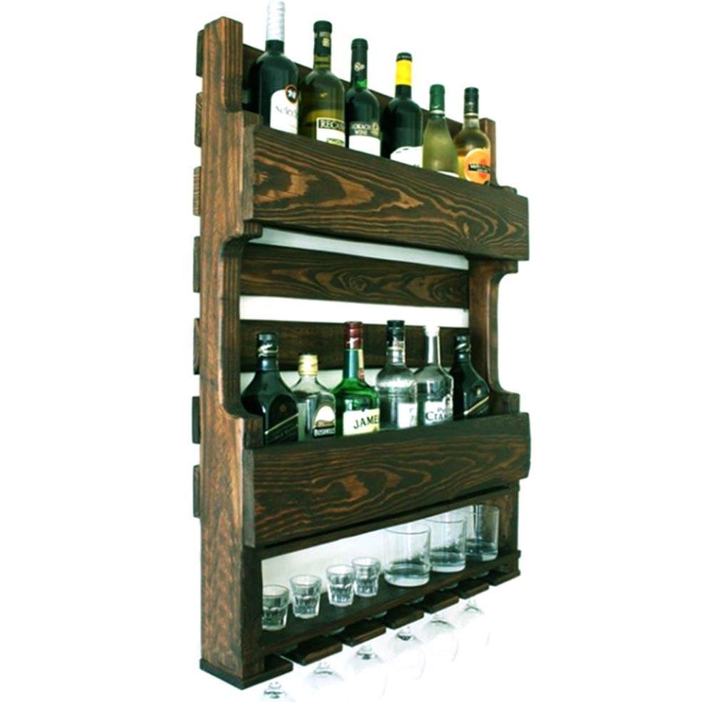 Полка для вина настенная из дерева Токи Эспрессо (ПНК-008535)