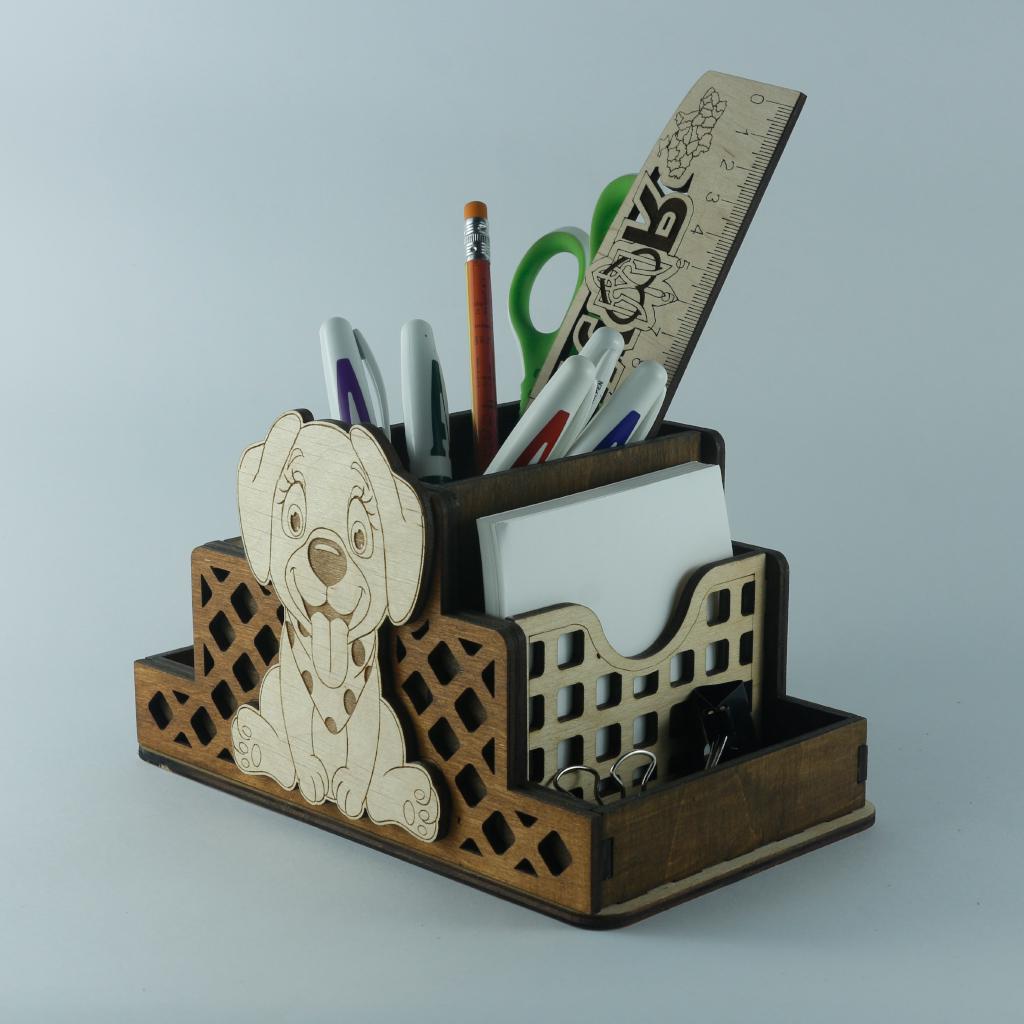 Органайзер из дерева на 5 отделений собачка 1 (03040015) - фото 2 Органайзер из дерева на 5 отделений собачка 1 (03040015) - фото 2