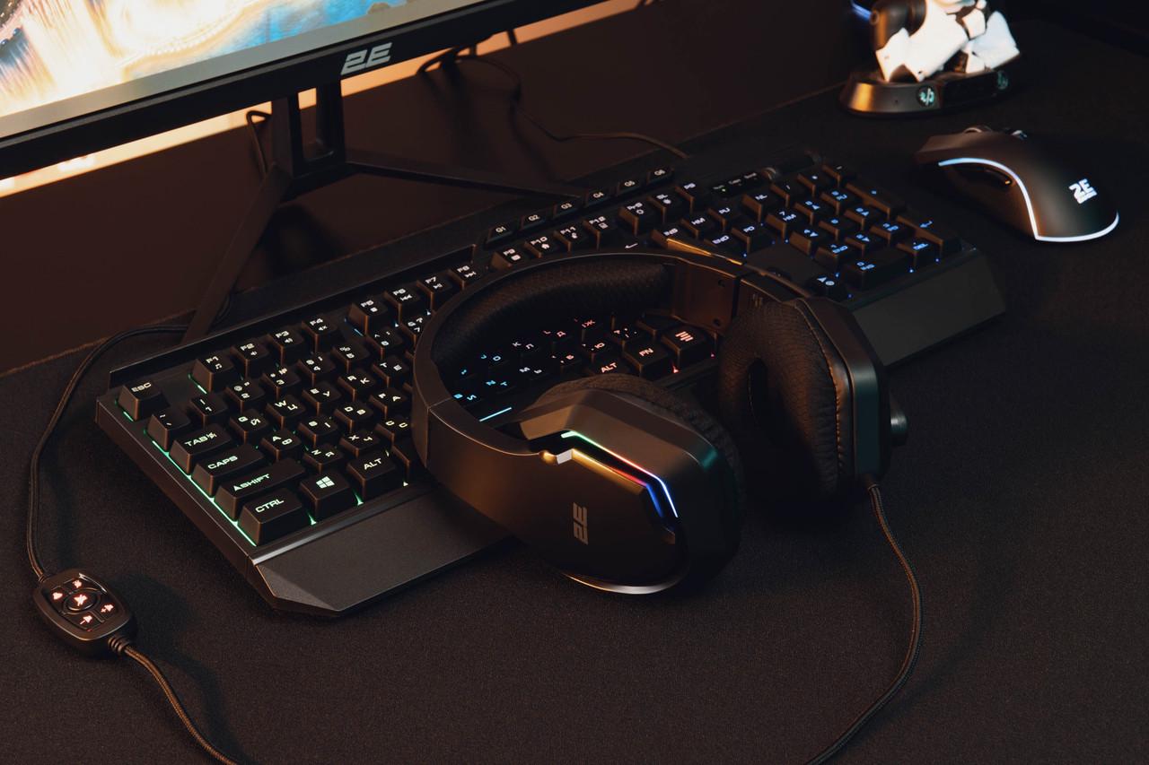 Навушники ігрові провідні з підсвіткою 2E Gaming HG315 7.1 USB-A RGB 2 м Чорний (iz15760) - фото 6