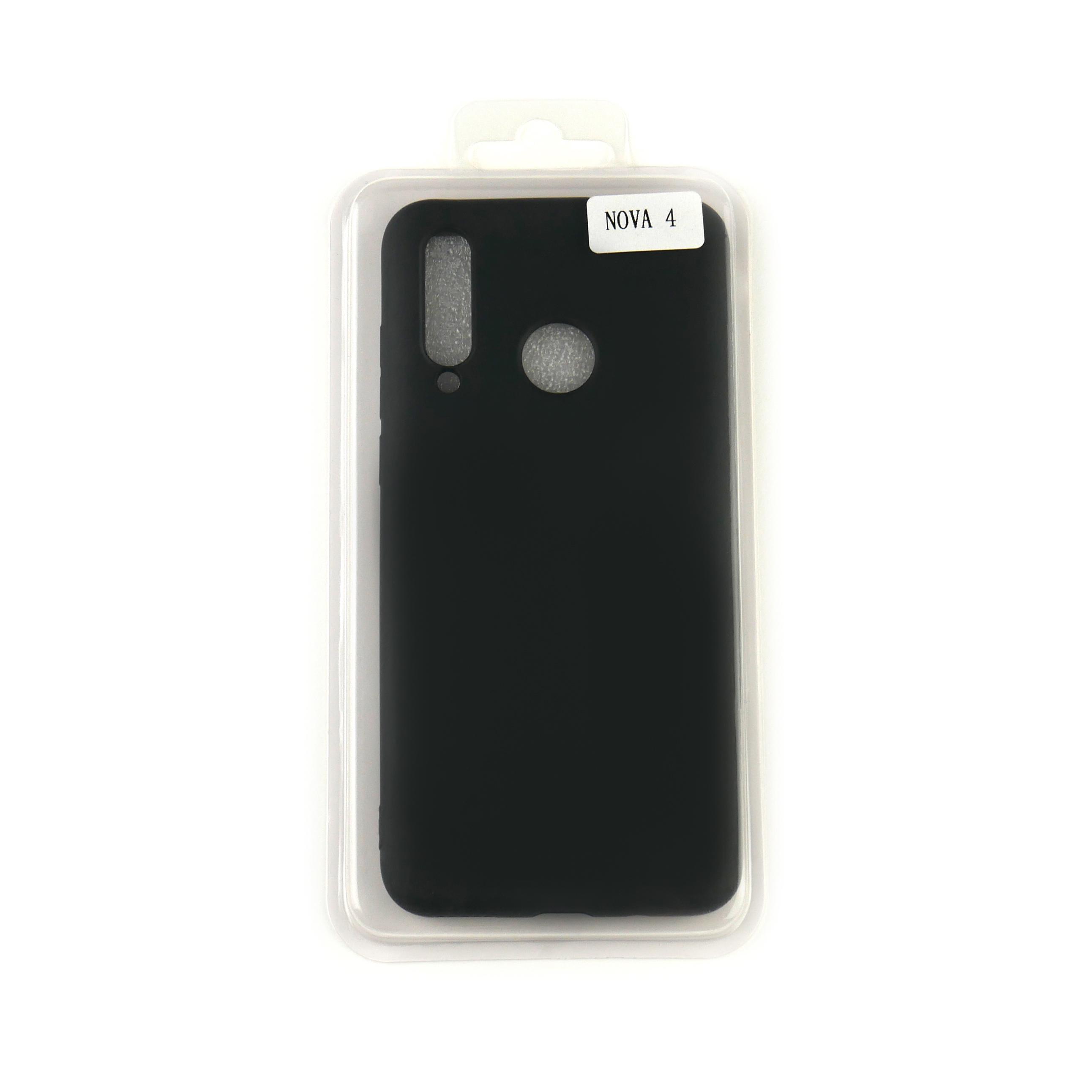 Чехол Silicone Case Full Cover Huawei Nova 4 Черный