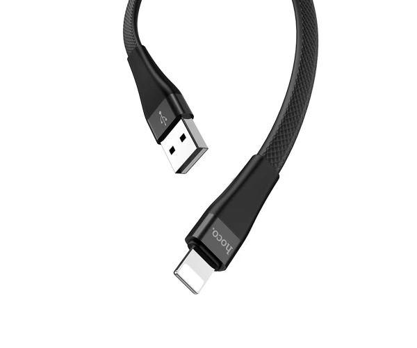 Кабель Data Hoco S4 With Timer lightning 2,4А 1,2 м Чорний - фото 2