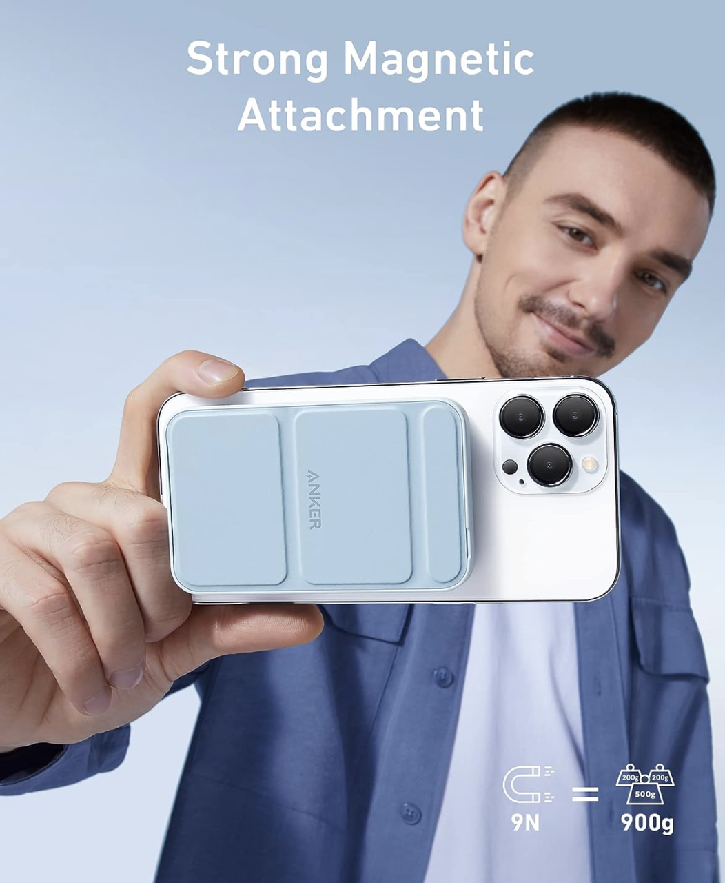 Повербанк Anker 622 Magnetic Magsafe iPhone 16/16 Pro/16 Pro Max iPhone 15/14/13/12 Series с подставкой 5000 mAh Blue (2083974090) - фото 2 Повербанк Anker 622 Magnetic Magsafe iPhone 16/16 Pro/16 Pro Max iPhone 15/14/13/12 Series с подставкой 5000 mAh Blue (2083974090) - фото 2