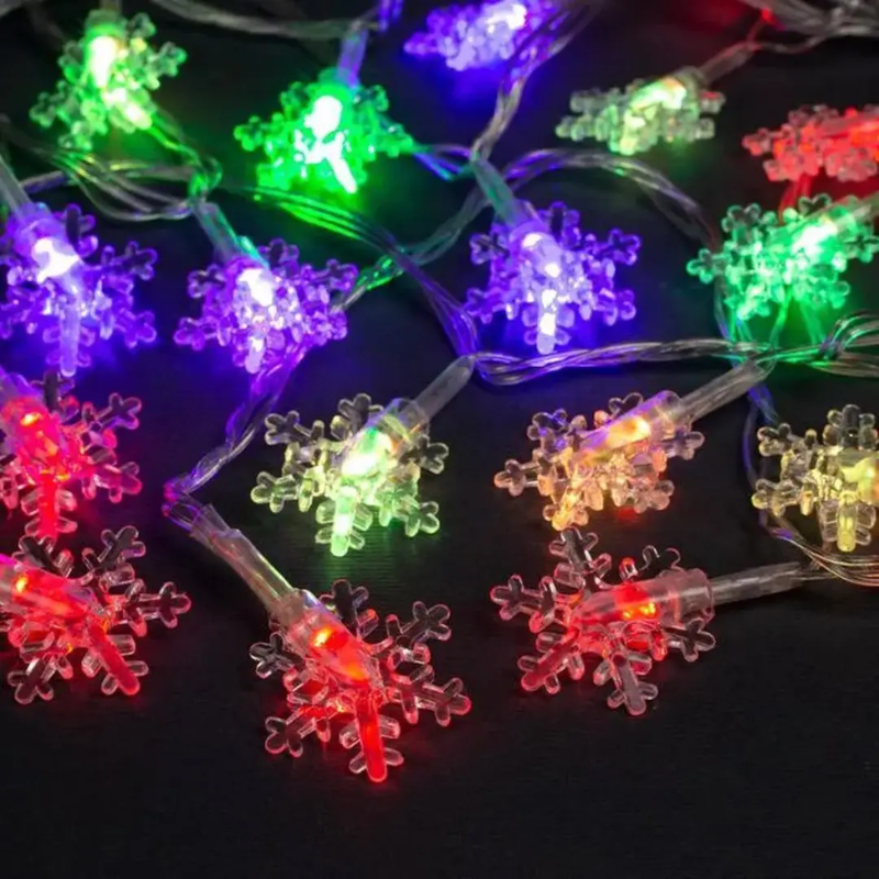 Гірлянда світлодіодна Сніжинки 3 м на батарейках (2392547495) - фото 10