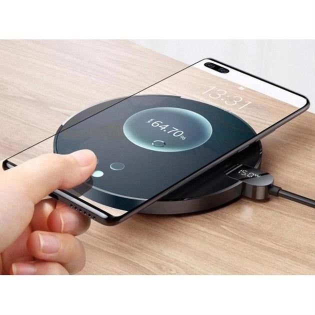 Зарядное устройство для беспроводной Baseus Digital LED Display Gen 2 Wireless Charger 15W Black (CCED000001) - фото 5