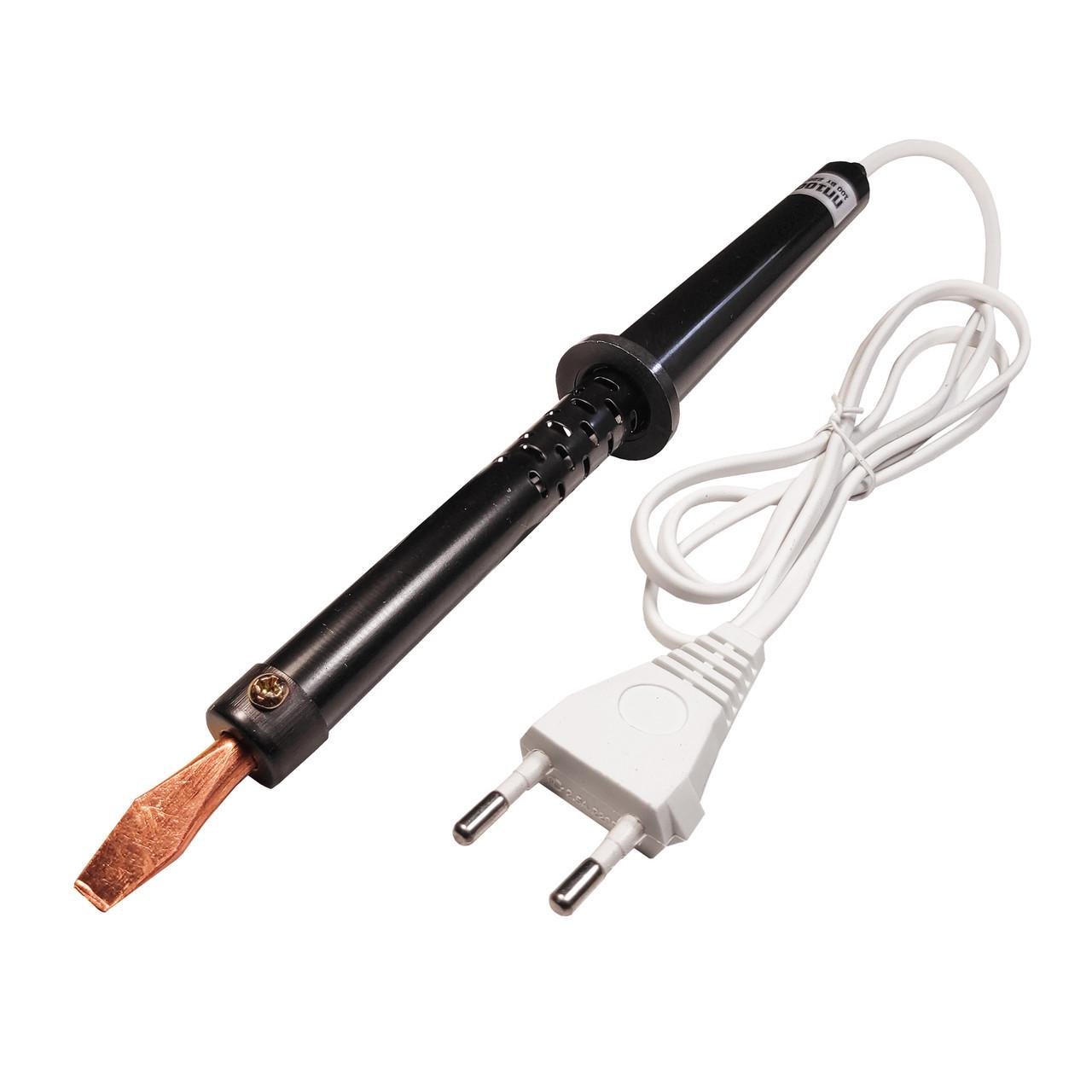 Паяльник Loga 25W с пластиковой ручкой и медным жалом (17896-е)