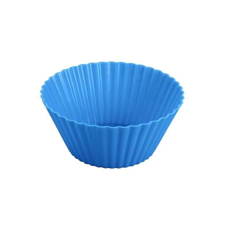 Форма для кекса круглая силиконовая 7х3,4 см 1 шт. Голубой (ХК0734о21)