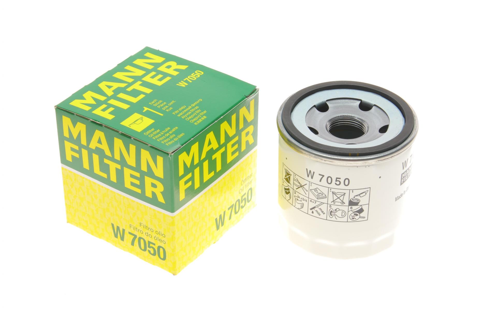 Фильтр масляный Mann-Filter для Citroen Jumper/Peugeot Boxer 2,2HDI/Ford Transit 13- (W 7050)